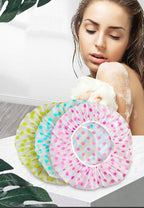 TCOTBE 6 Pieces Waterproof EVA Plastic Shower Cap, Elastic Reusable Bathing Cap - Image 5