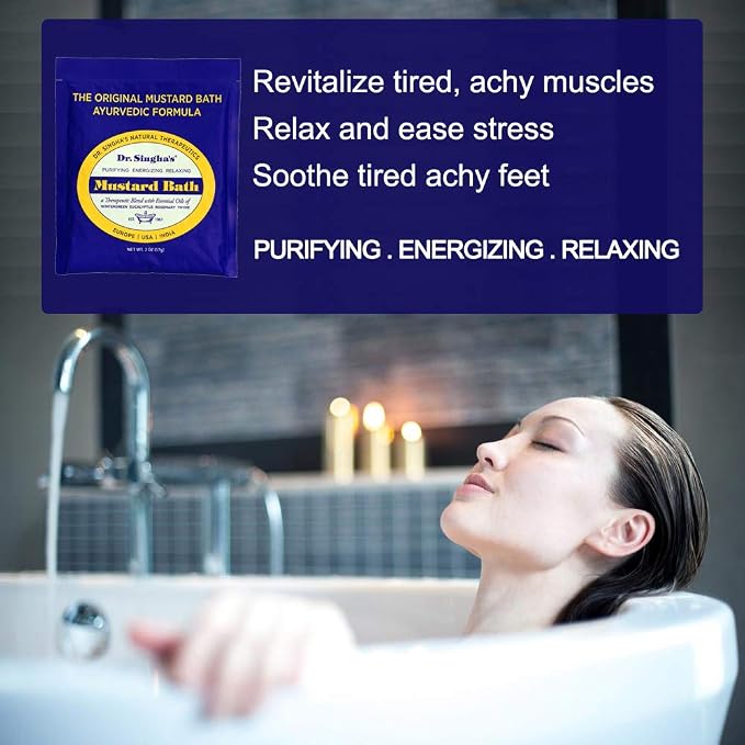 Dr. Singha's Mustard Bath, Therapeutic Bath Salts, 2 Oz - Image 3