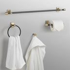 GLOBE Electric 63000058 5-Piece All-in-One Bathroom Accessory Set, Brass & Black - Image 6