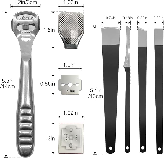 36 Pcs Callus Shaver for Feet Set, Professional Callus Remover for Feet Tools - Image 3