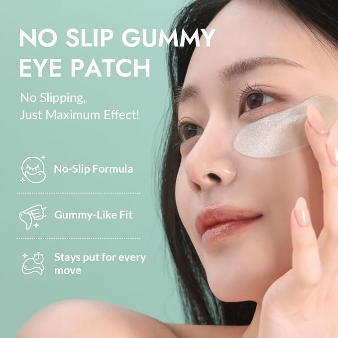 MIZON Cicaluronic Vegan De-puffing Eye Gel Patch, 24K Gold & Cica Under Eye Mask - Image 2