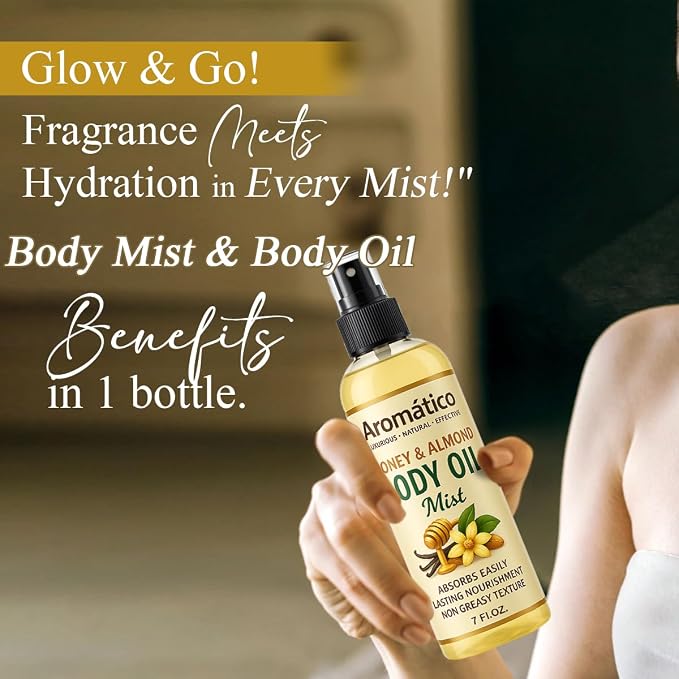 Aromatico Honey & Almond Body Oil Mist - Image 8