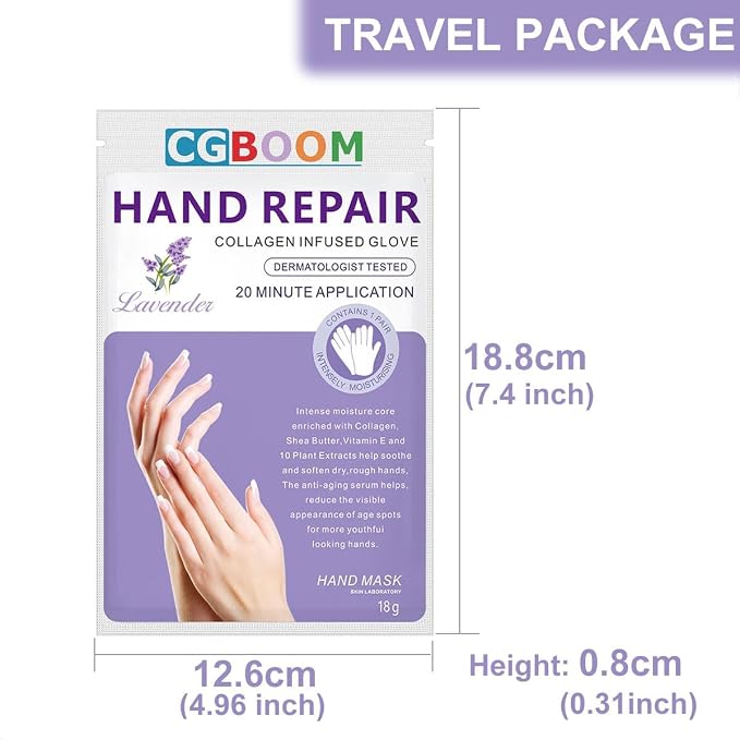 Hand Mask Moisturizing Glove 3 pack, Hand Peel Mask Exfoliating Gloves - Image 7