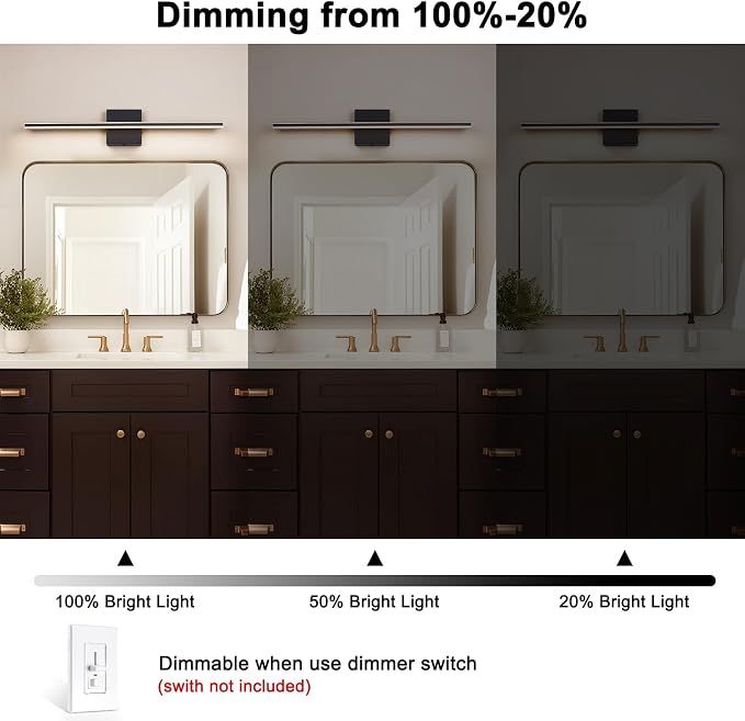 Vanity Light for Bathroom Lighting Fixtures Over Mirror 24 Inch Dimmable 5CCT - Image 7