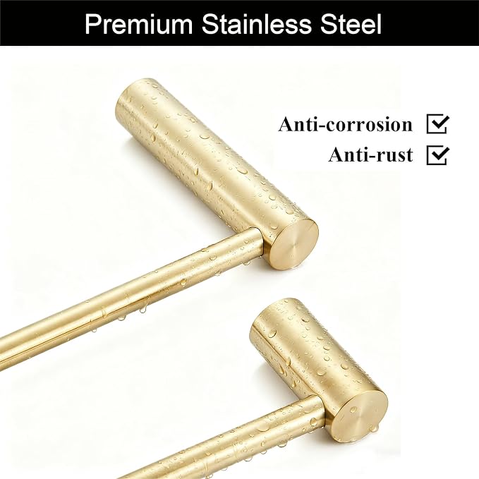 Towel Racks for Bathroom, NEWRAIN 30 inch Double Bath Towel Bar Wall Mounted - Image 5