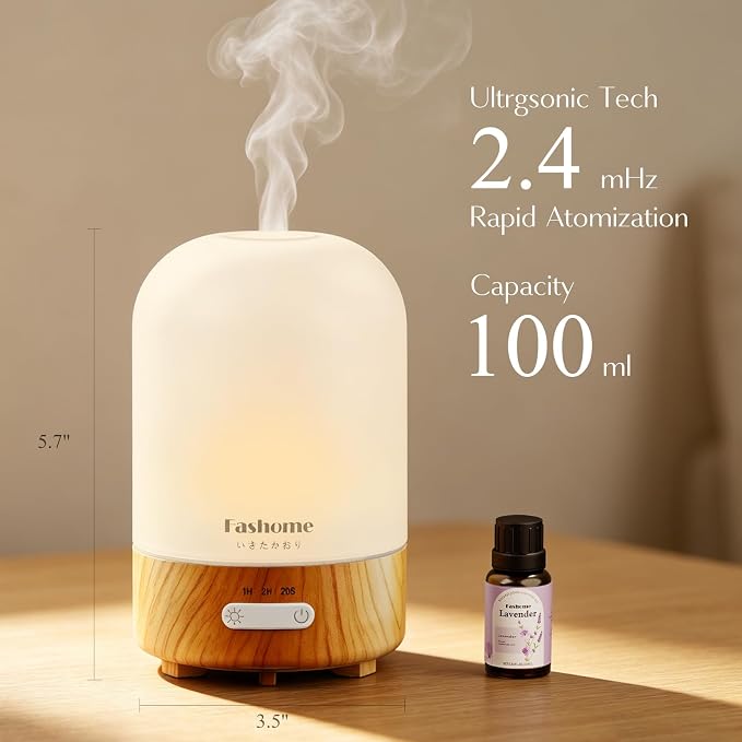 Essential Oil Diffuser for Home, Ultrasonic Cool Mist Air Aromatherapy - Image 7