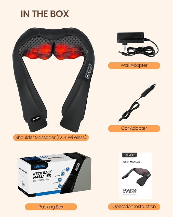 DAILYLIFE Neck Massager with Heat, Electric Back Massager - Image 9