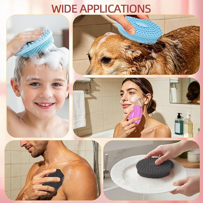 Silicone Body Scrubber 3 Pack Silicone Loofah Exfoliating Body Scrubber Soft - Image 7