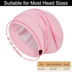Sleep Cap Bonnet for Sleeping, Adjustable Cooling Ice Silk Lined Hair Bonnets - Image 5