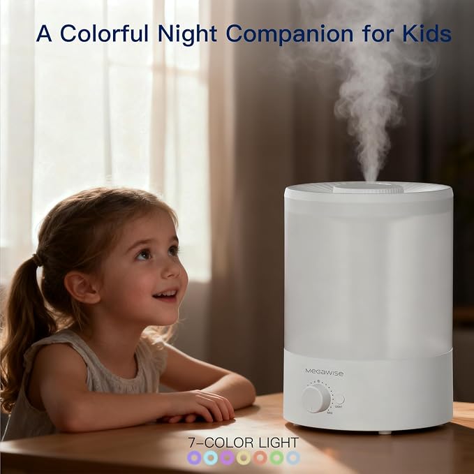 MEGAWISE 3.5L Cool Mist Humidifier – Ultra-Quiet Ultrasonic Vaporizer - Image 9