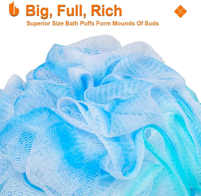 Urbanstrive Shower Bath Sponge XL 75g Soft Shower Loofahs Balls - Image 3