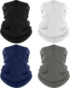 ROXUN 4 Pack Neck Gaiter, Cooling Breathable Face Mask UV Protection Scarf by Roxun