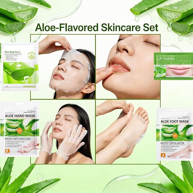 8 PCS Aloe Vera Moisturizing Mask Set - Image 7