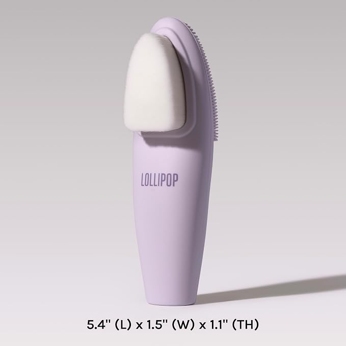 LOLLIPOP Dual-Sided Facial Cleansing Brush | Handle Size Silicone Face - Image 4