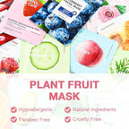Kaely 12 Pack Peach Face Masks for Kids, Kids Face Mask Spa Day Kit Supplies - Image 2