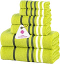 CASA COPENHAGEN Exotic 6Pcs 100% Egyptian Cotton Towels Gift Set- Lime Green by CASACOPENHAGEN