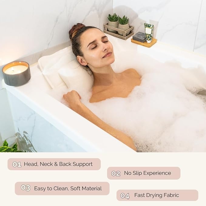 Bathtub Tray and Full Body Bath Pillow Set - Image 7
