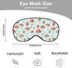 Mushrooms Silk Eye Mask Sleep Mask Summer Flowers Strawberry Butterfly Berries - Image 2