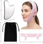 Stainless Steel Gua Sha Facial Tool & V Line Lifting Mask Set 2Pcs: Guasha Tool - Image 2