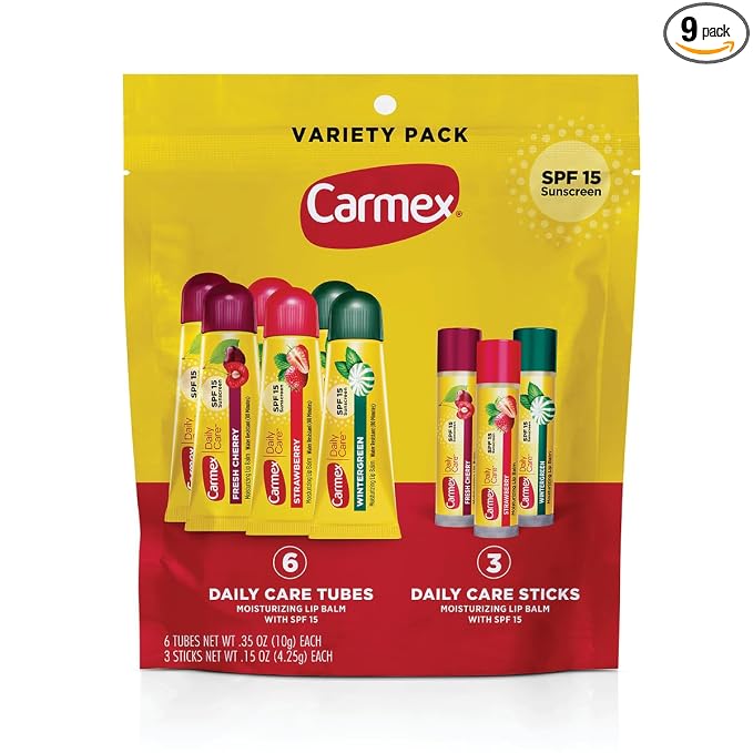 Carmex Daily Care Moisturizing Lip Balm Pack, SPF 15 by Carmex