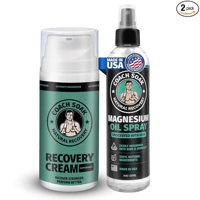 Coach Soak Magnesium Oil Spray & Lotion Set by CoachSoak