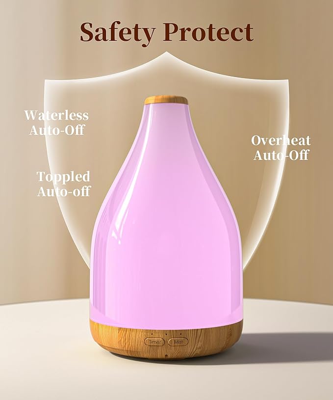 Essential Oil Diffuser for Home, 300ML Modern Décor Aromatherapy Diffusers - Image 7