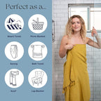 InfuseZen Stonewashed Turkish Bath & Beach Towel –100% Organic Turkish Cotton - Image 5