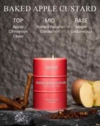 M&SENSE Baked Apple Scented Candles Large, Natural Soy Candles 21.2oz 120 Hour - Image 2