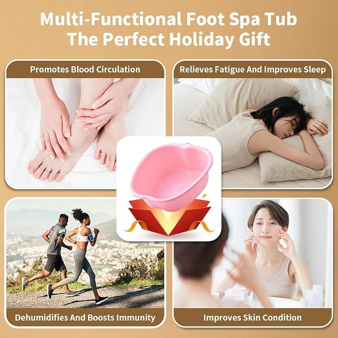 Foot Soaking Tub Large Size Foot Basin Sturdy Soaking Feet Bucket Massager Tub - Image 7