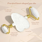 Gua Sha Facial Massage Tool & Jade Roller Set, Facial Massager - Image 2