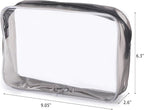 Tbestmax 10 Pack Clear Cosmetic Bags Makeup Bags Portable Waterproof TSA - Image 2