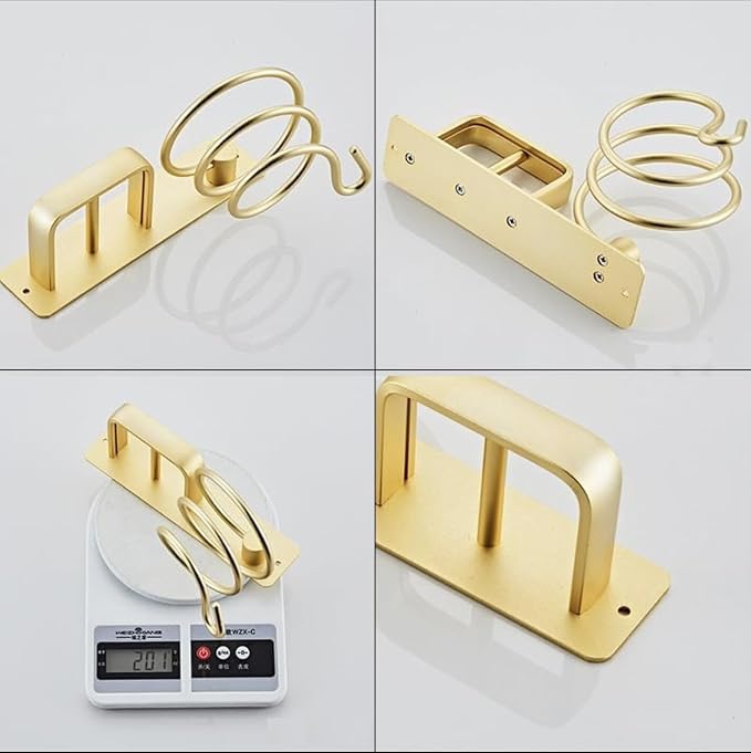 YUET Hair Dryer Holder Hairdryer Station Wall Mounted Shelf Bracket - Image 4