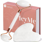 BAIMEI IcyMe Jade Roller & Gua Sha Set Face Roller and Gua Sha Facial Tools by BAIMEI