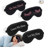 4 Pack Eye Mask for Sleeping Silky Funny Soft Satin Sleep Shade Cover Blindfold by LERSVICVIL