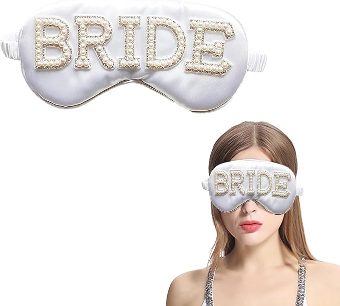 Bride Eye Mask, Pearl Bridal Shower Gifts to Adjust Night Sleep, Sleeping Maskes by SpringSummerDecor