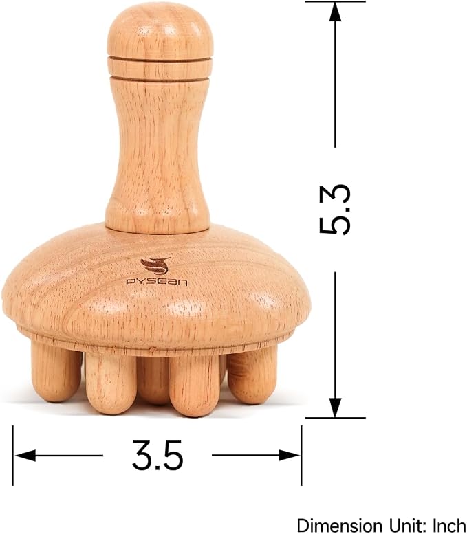 Wooden Mushroom Massager, Wooden Body Contouring Therapeutic Tool, Anti - Image 4