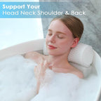 AEROiVi Luxury Bath Pillows for Tub，Bath Pillow Bathtub Pillows for Head and - Image 2