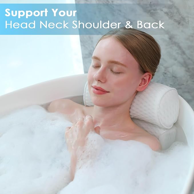 AEROiVi Luxury Bath Pillows for Tub，Bath Pillow Bathtub Pillows for Head and - Image 2