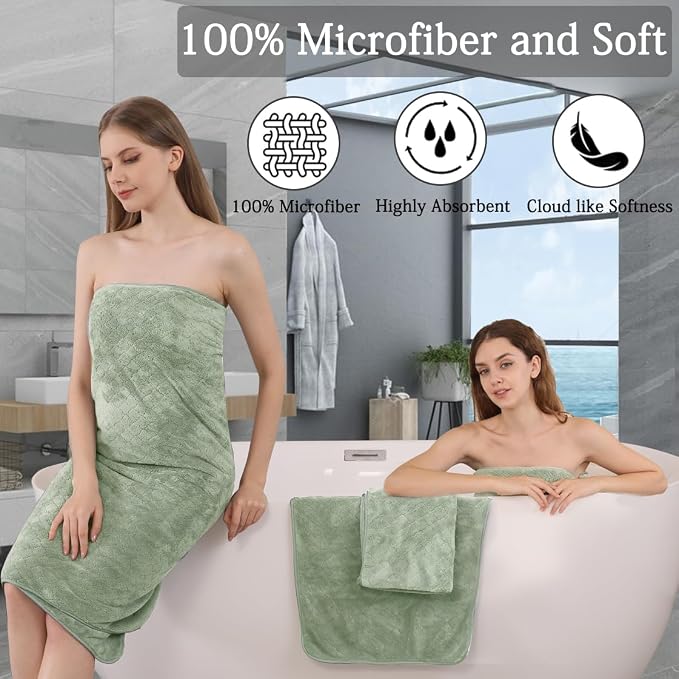 Ycosy Extra Large Bath Towels Set 35x70 Inches - Image 3