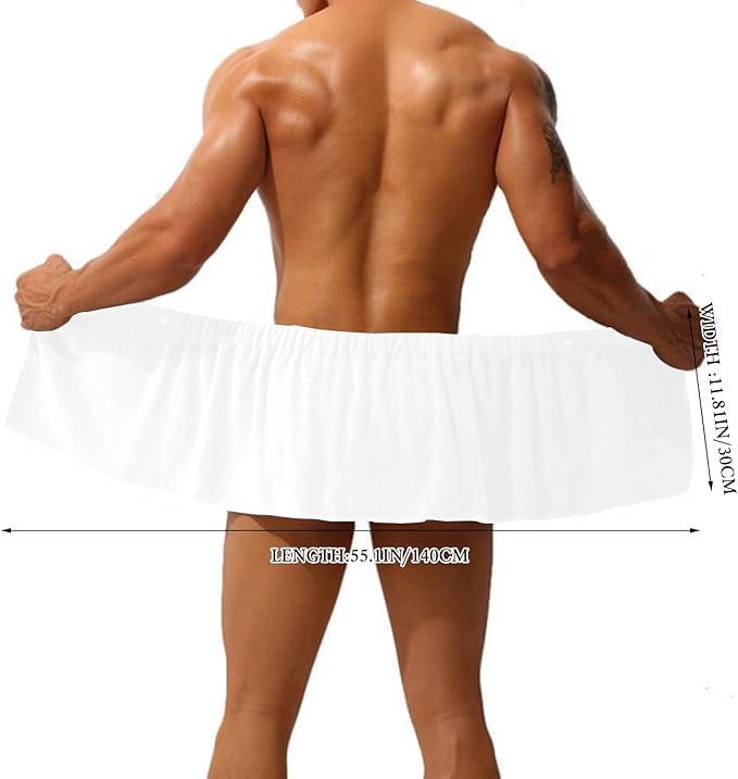 Men Boys Soft Wearable Bath Towel Short Pants Adjustable Mircofiber Towel - Image 3