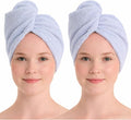 100% Turkish Cotton Hair Towel Wrap 2 Pack – Oeko-TEX Certified Quick Dry Turban by Seritaine