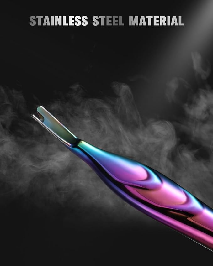 FERYES Cuticle Pusher with Fork, 2-in-1 Cuticle Trimmer Nail Care Tool - Image 3
