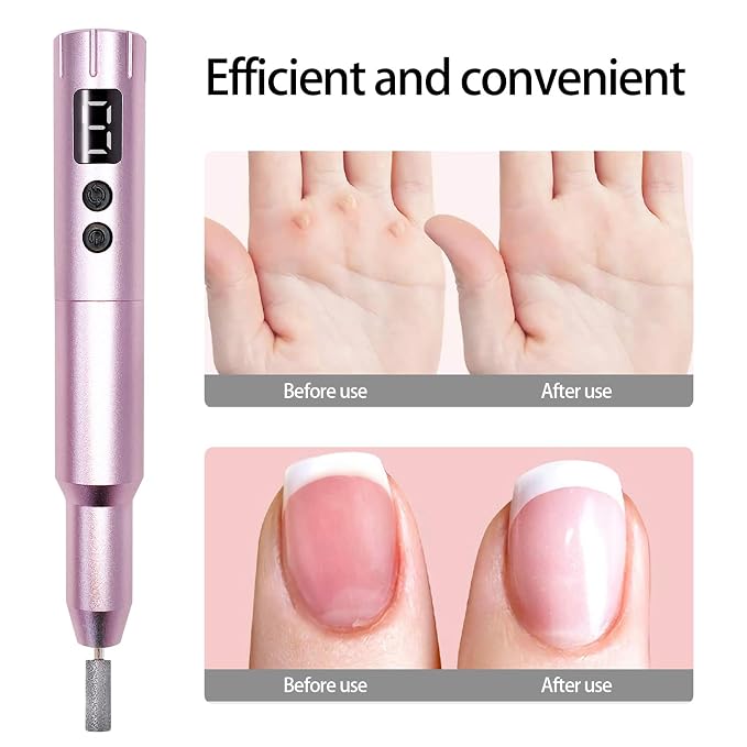 Nail Drill Kit Electric Rechargeable Set Cordless Nail Art Grinding Machine - Image 3