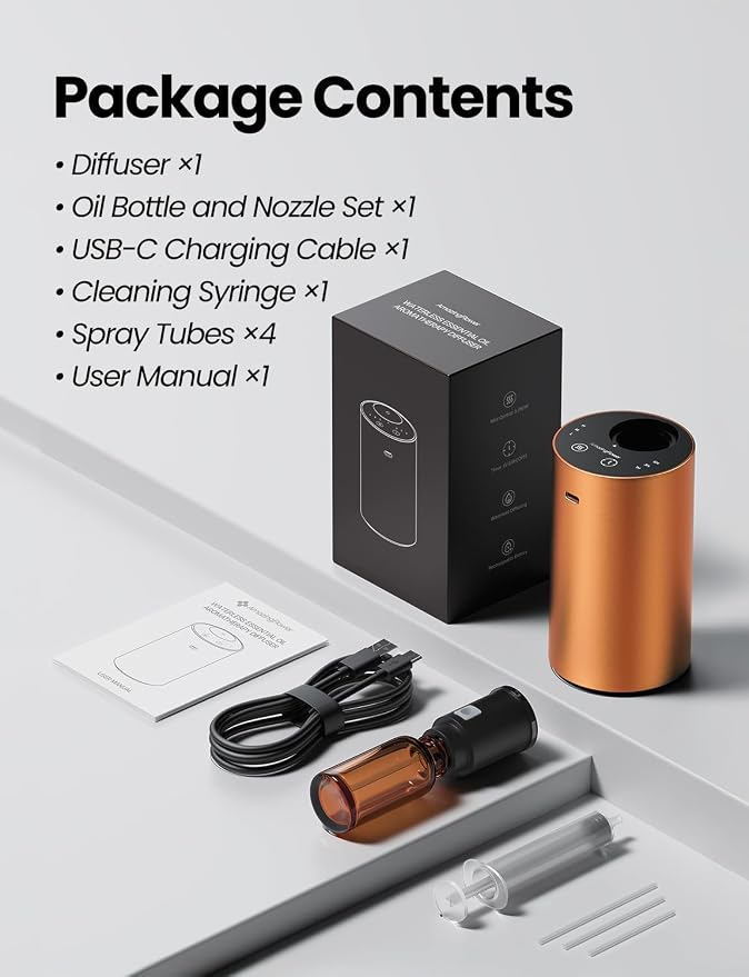 Waterless Essential Oil Diffuser, Rechargeable Scent Diffusers - Image 9