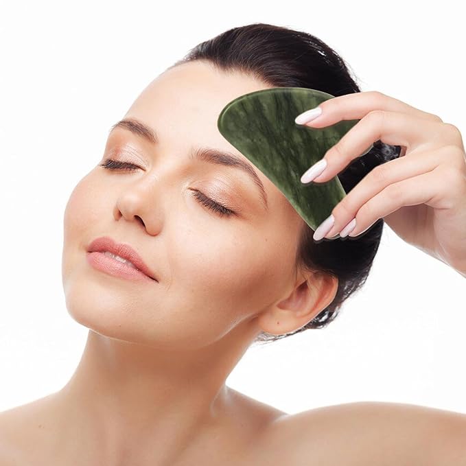 Gua Sha Facial Tools, Jade Guasha Tool - Image 7