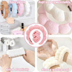 Spa Headbands for Washing Face Wristband Set Sponge Makeup Skincare Headband - Image 5