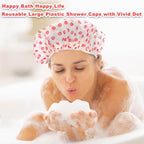 18Pcs Plastic Shower Caps for Women Waterproof Bath Caps Bathing Hair Cap - Image 7