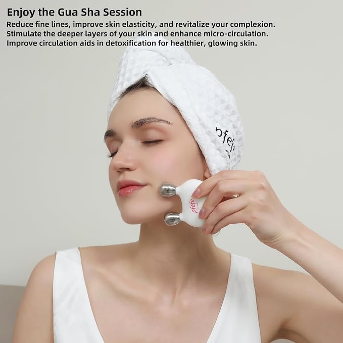 Stainless Steel Bunny Gua Sha & Face Roller, Cryo Rabbit Massager - Image 4