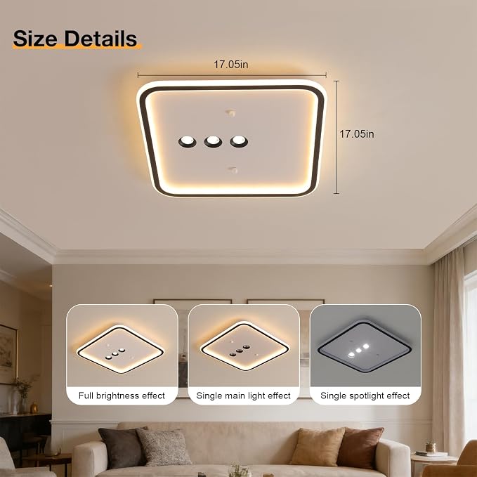 Shine LUEST Square Diamond LED Ceiling Light - Image 5