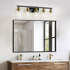 5-Light Black and Gold Bathroom Vanity Light, Bathroom Light Fixtures, Wall - Image 5